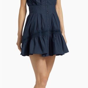 Ramy brook Eloisa Cotton Navy dress